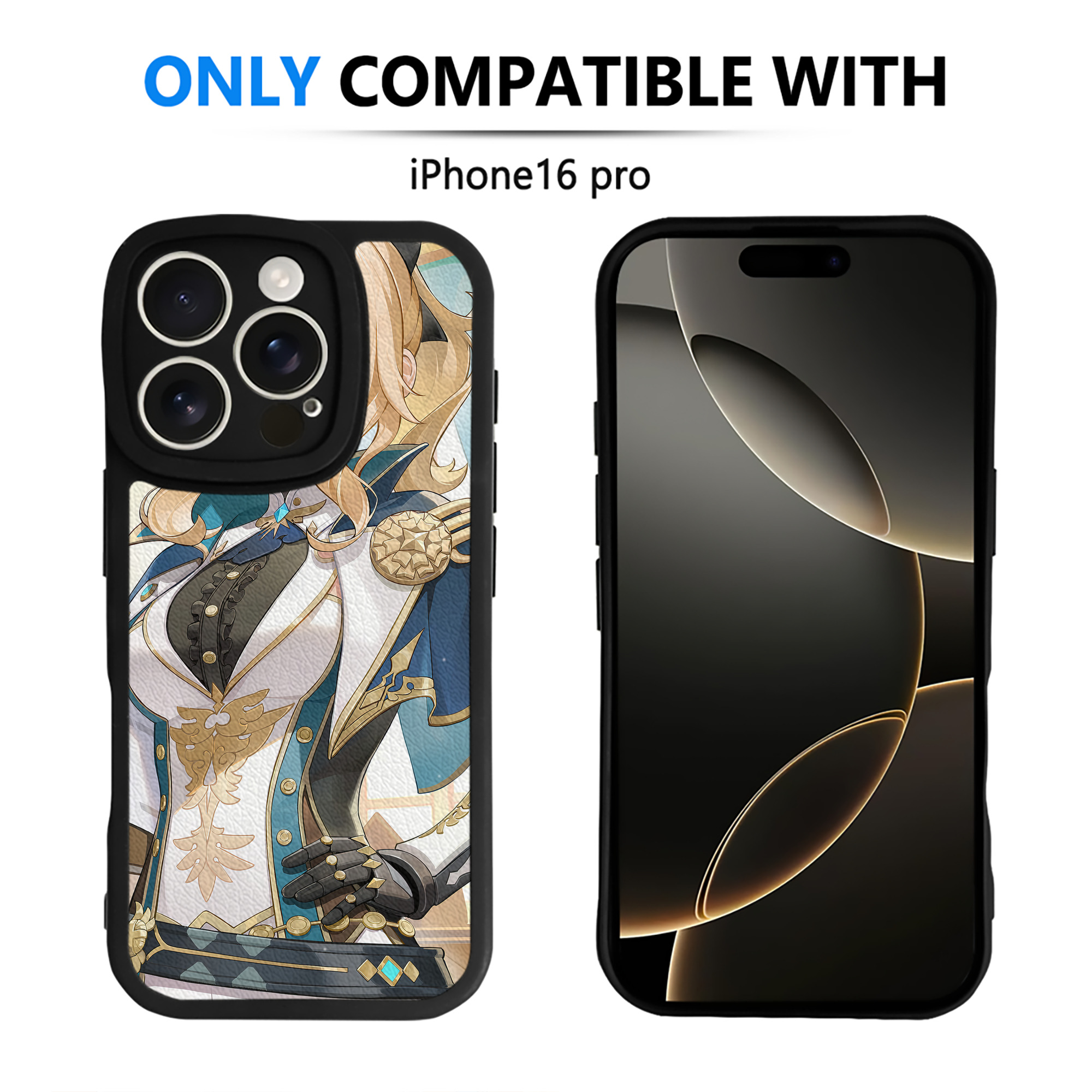 げんし神 genshin 【iPhone 16シリーズ対応】シリコンスマホケース（レザー調） 材質：シリコン
